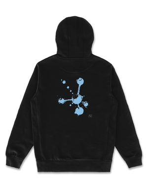 Reaction / Black Hoodie / Blue Art