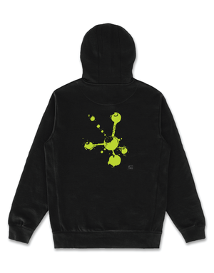 Reaction / Black Hoodie / Green Art