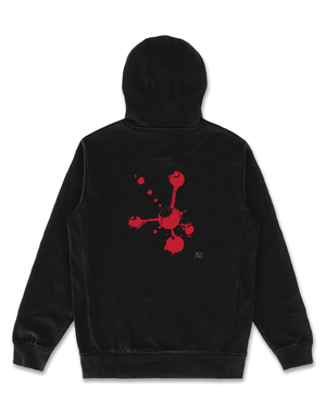 Reaction / Black Hoodie / Red Art